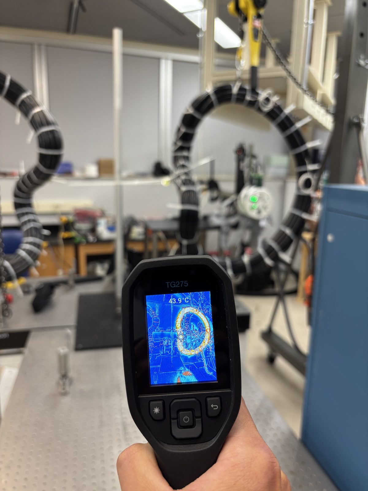Thermal camera on coil
